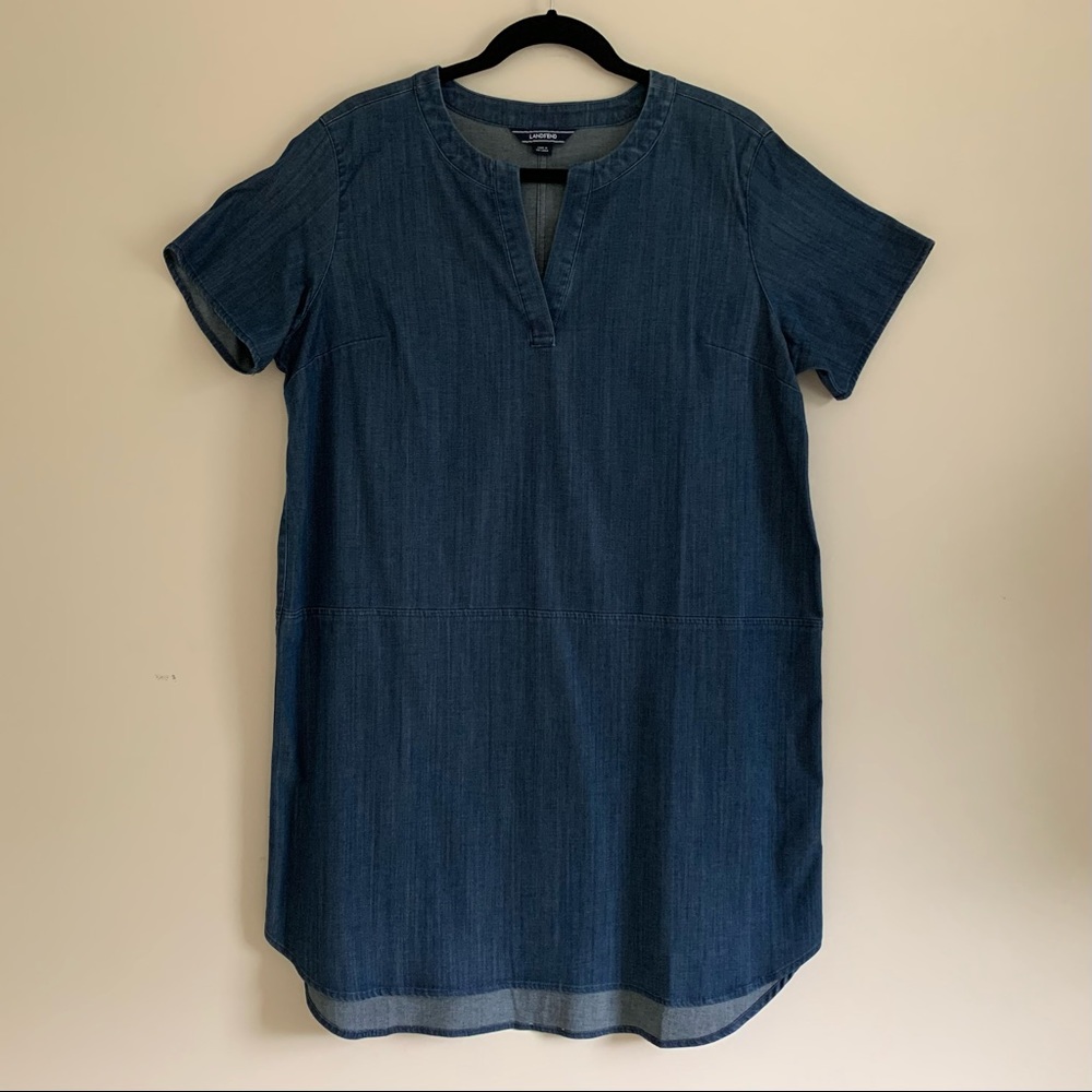 Lands End Denim Dress/Tunic 14P NWT
